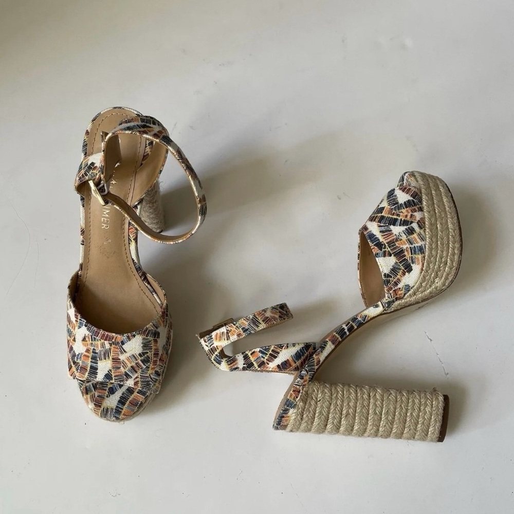 Gibson Latimer Luciana Multicolor Espadrille Platform Heels Sandals - Picture 4 of 11